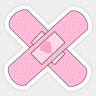 pink heart dressing Sticker